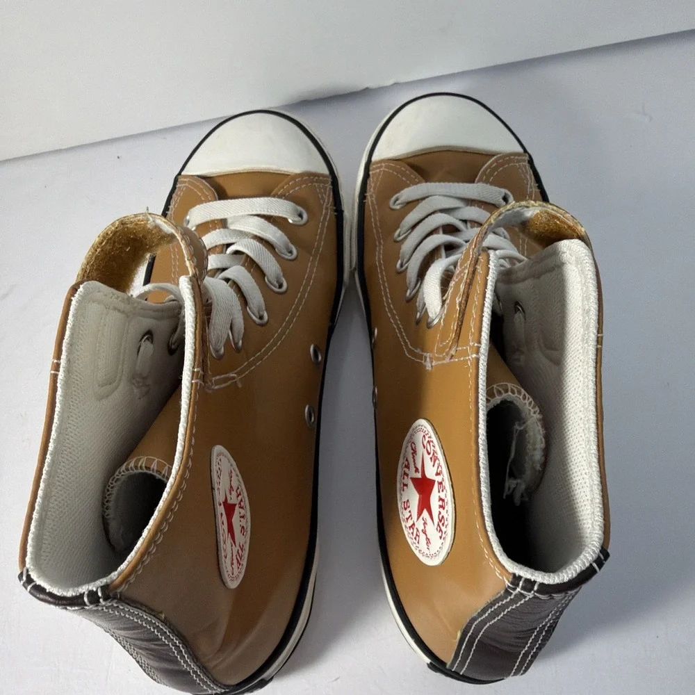 Size 3 Youth - Converse Chuck Taylor All Star High Honey Faux Leather Shoe